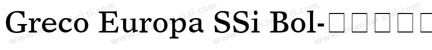 Greco Europa SSi Bol字体转换